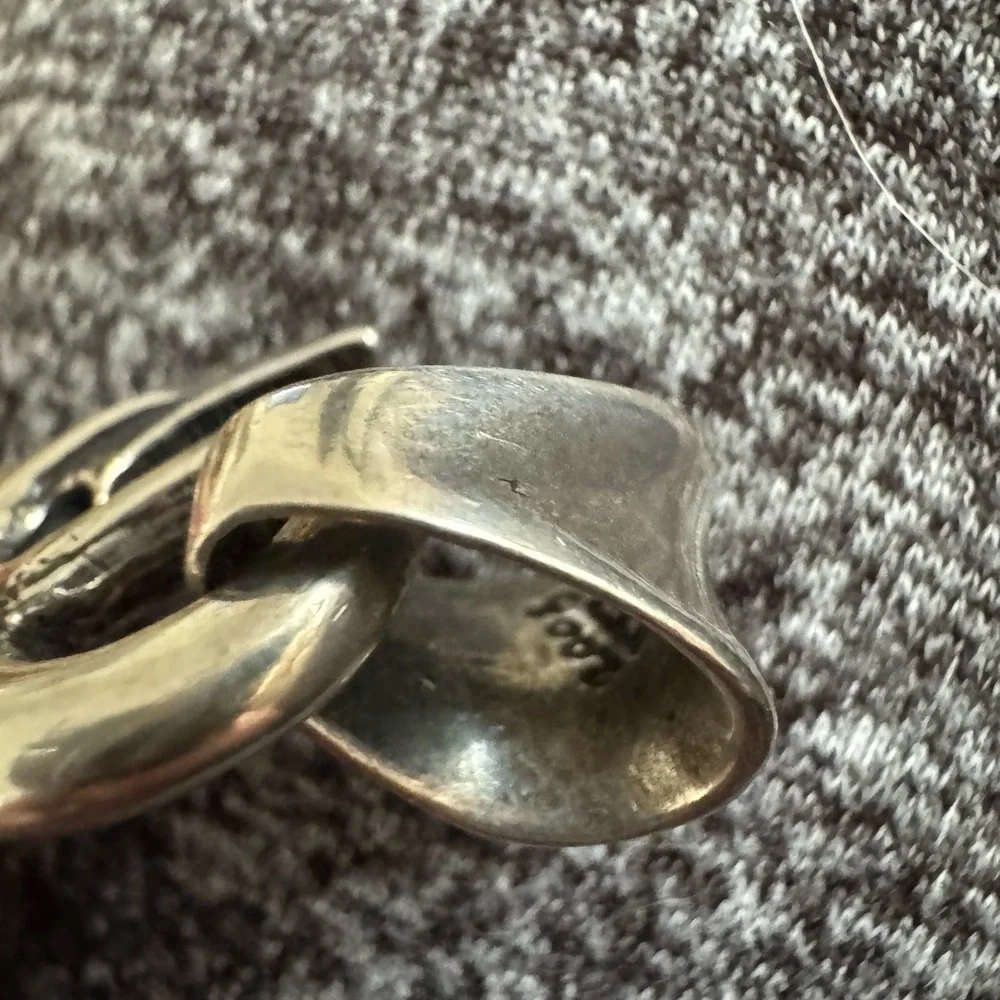 Travis Walker Double Cross Fish Hook Pendant with Chain in Solid Sterling Silver - Picture 8 of 9